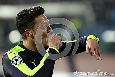 Ludogorets vs Arsenal football match Editorial Stock Photo